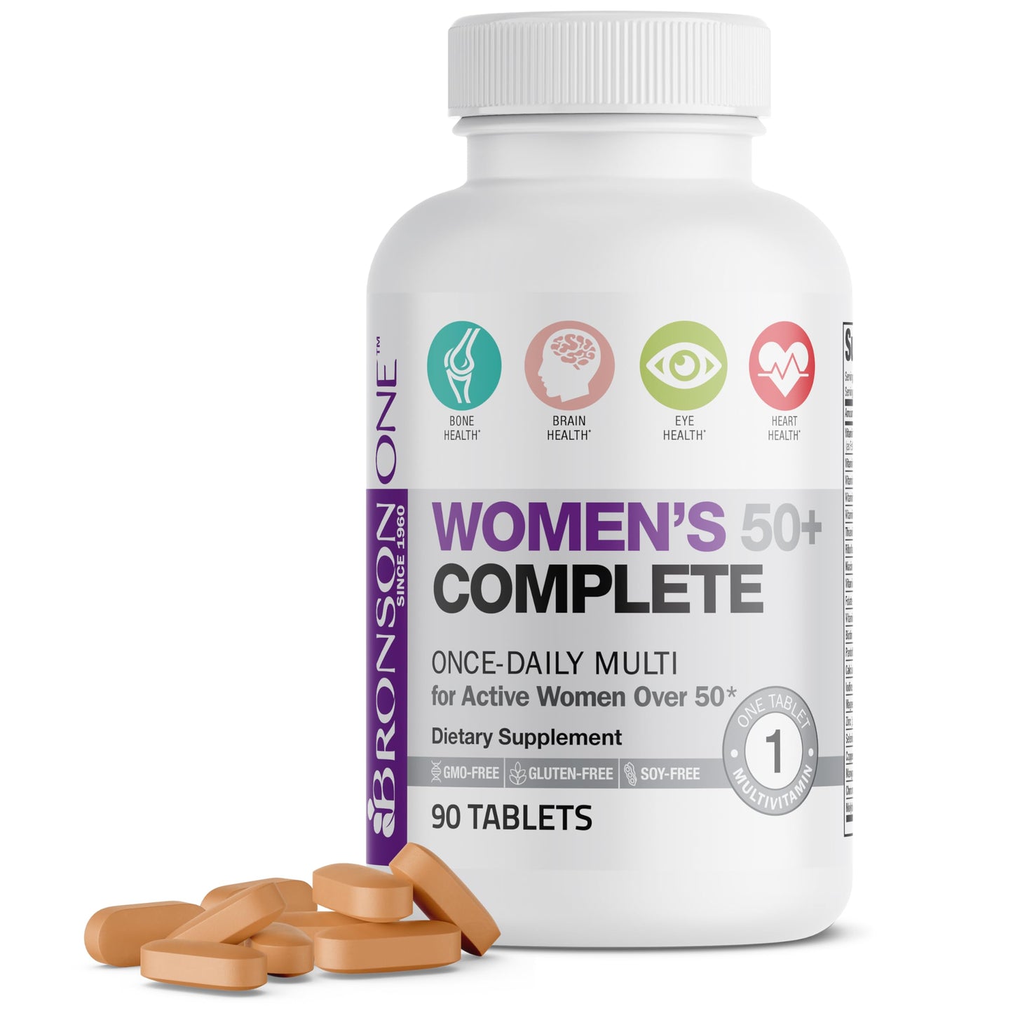 Bronson ONE Daily Women’s 50+ Complete Multivitamin Multimineral, 90 Tablets BronsonBuy Supplements Australia