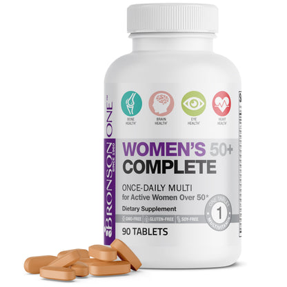 Bronson ONE Daily Women’s 50+ Complete Multivitamin Multimineral, 90 Tablets BronsonBuy Supplements Australia