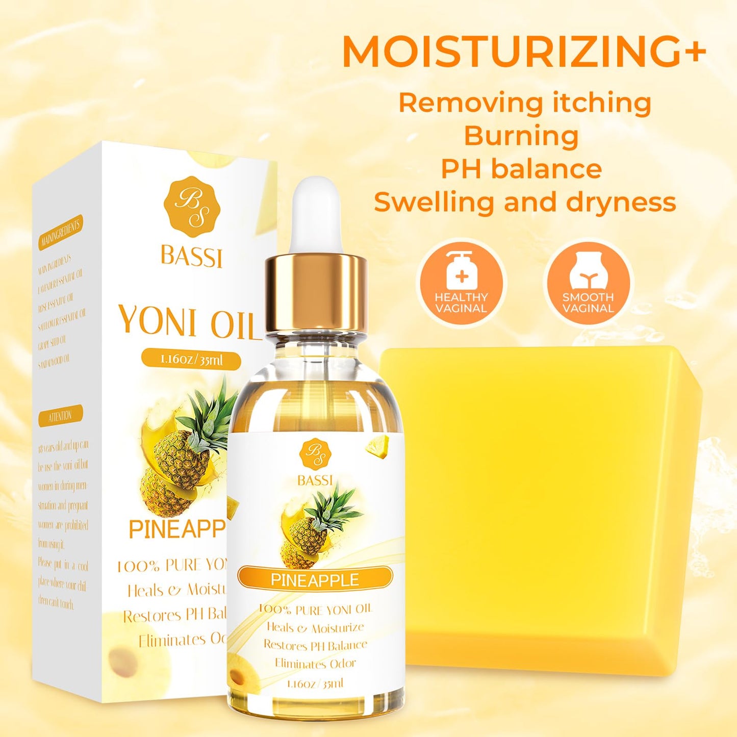 Feminine Wash & Yoni Oil & Yoni Soap Set for Women, Yoni Wash for Vaginal Ph Balance Remove Odor BASSIBuy Supplements Australia