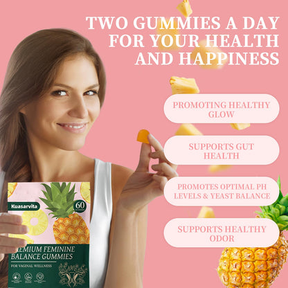 Premium Feminine Balance Gummies,Vital Vaginal Probiotics Source Feminine Gummies,Probiotic Gummies for Prenatal & Postnatal Women - Probiotics for Digestion, pH Balance, Gut Health, Immune Support KuasarvitaBuy Supplements Australia