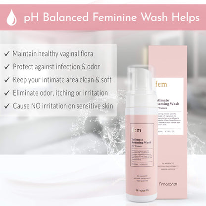 fem pH Balance Intimate Wash for Women, Feminine Wash for Sensitive Skin, Gentle Cleanser AmaranthBuy Supplements Australia