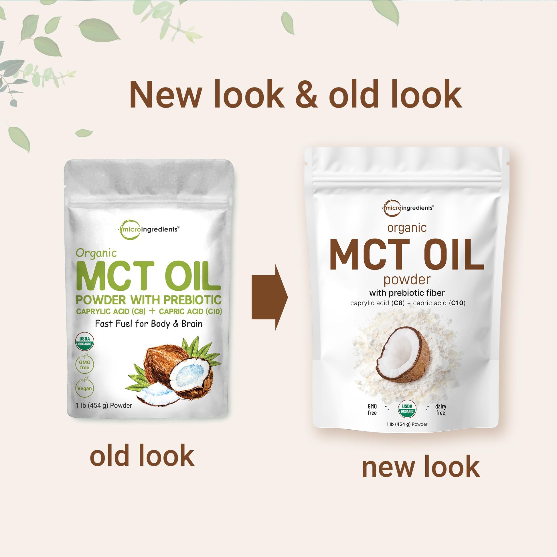 Organic MCT Oil Powder with Prebiotic Fiber,1 Pound(16 Ounce), Fast Fuel for Body and Brain Micro IngredientsBuy Supplements Australia