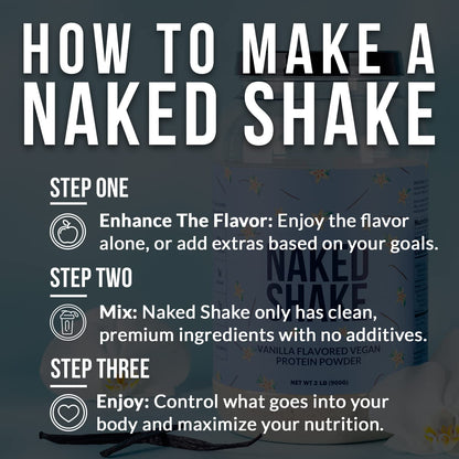 NAKED nutrition Naked Shake - Vanilla Protein Powder - Plant Based Protein Shake NAKEDBuy Supplements Australia