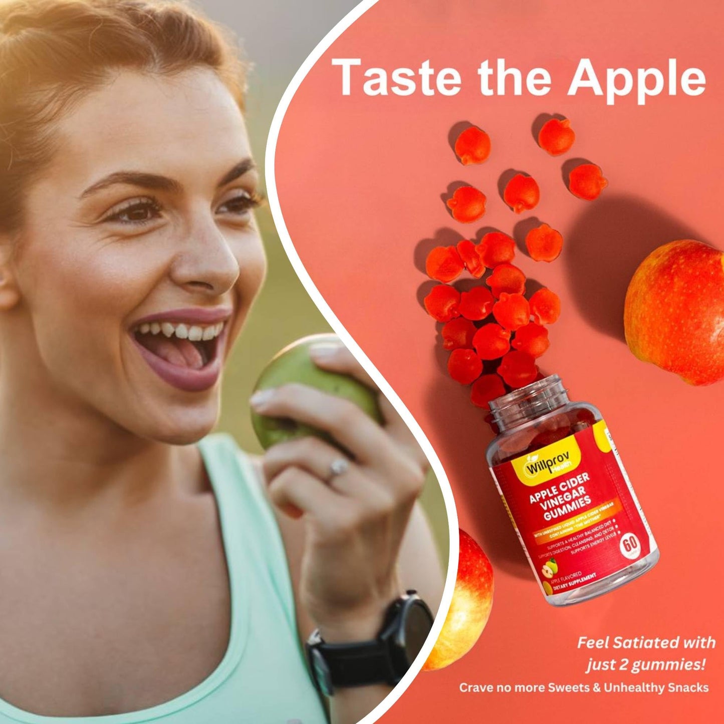 Willprov Health Apple Cider Vinegar Gummies - 1000mg ACV with Mother for Metabolism Willprov HealthBuy Supplements Australia