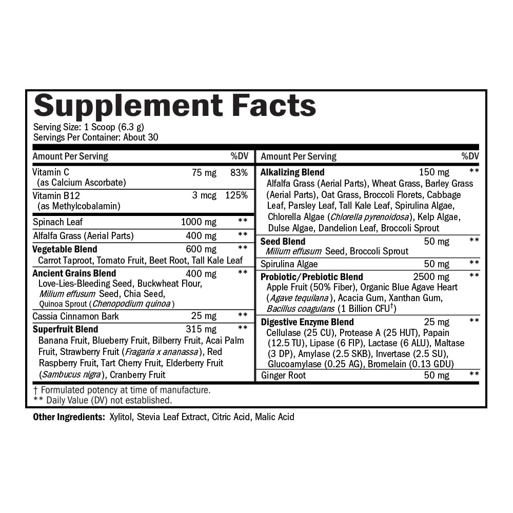 Super Greens Powder Superfood - Greens Powder with Probiotics Prebiotics Digestive BioSchwartzBuy Supplements Australia