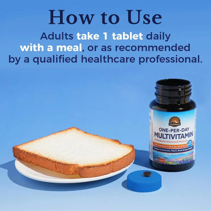 Vitalitown Multivitamin for Women & Men, with Iron, Zinc, Vitamin D3, A, C, B, E, 19 Key Nutrients, One Per Day Vitalitown