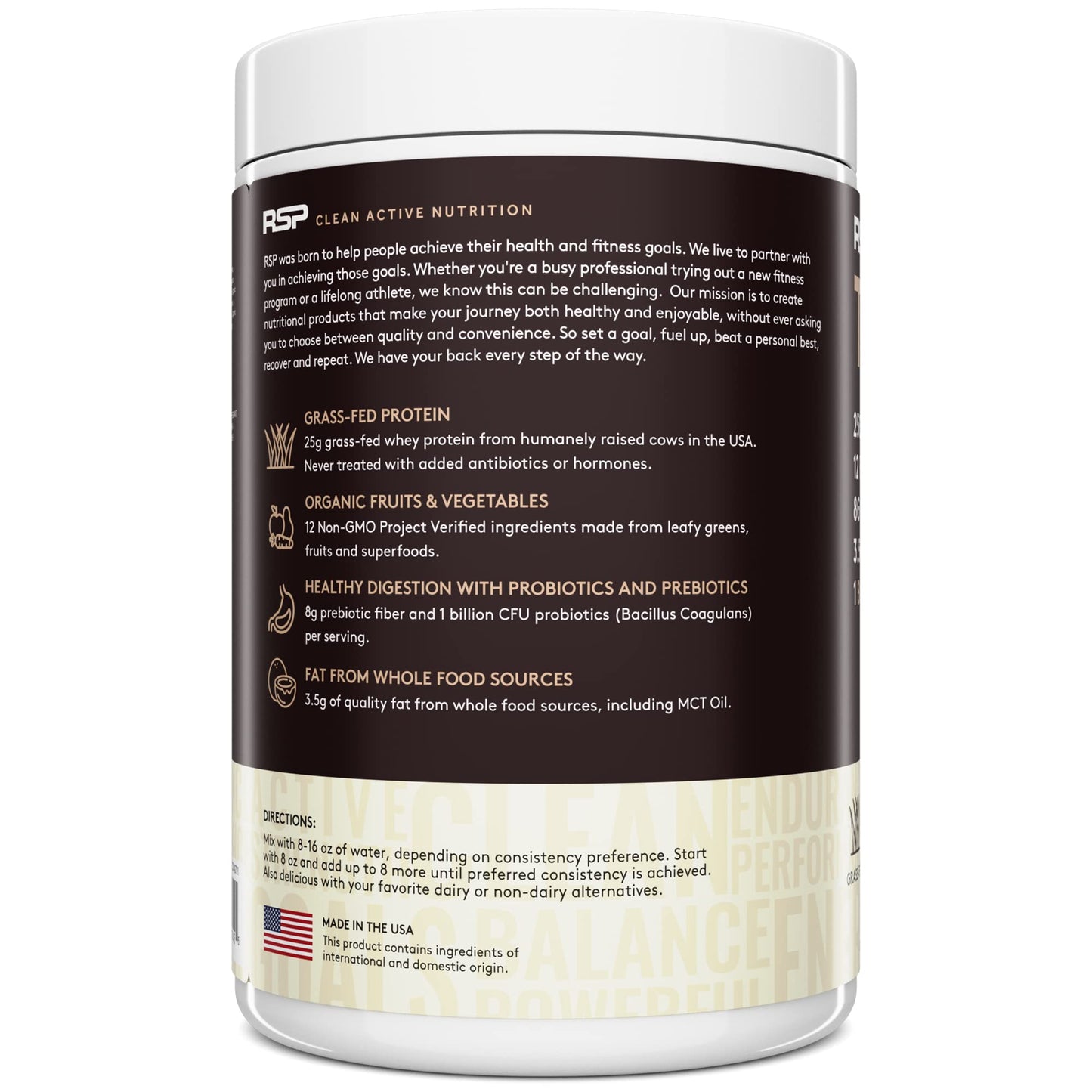 TrueFit Meal Replacement Shake Protein Powder, Grass Fed Whey + Organic Fruits RSP NUTRITIONBuy Supplements Australia