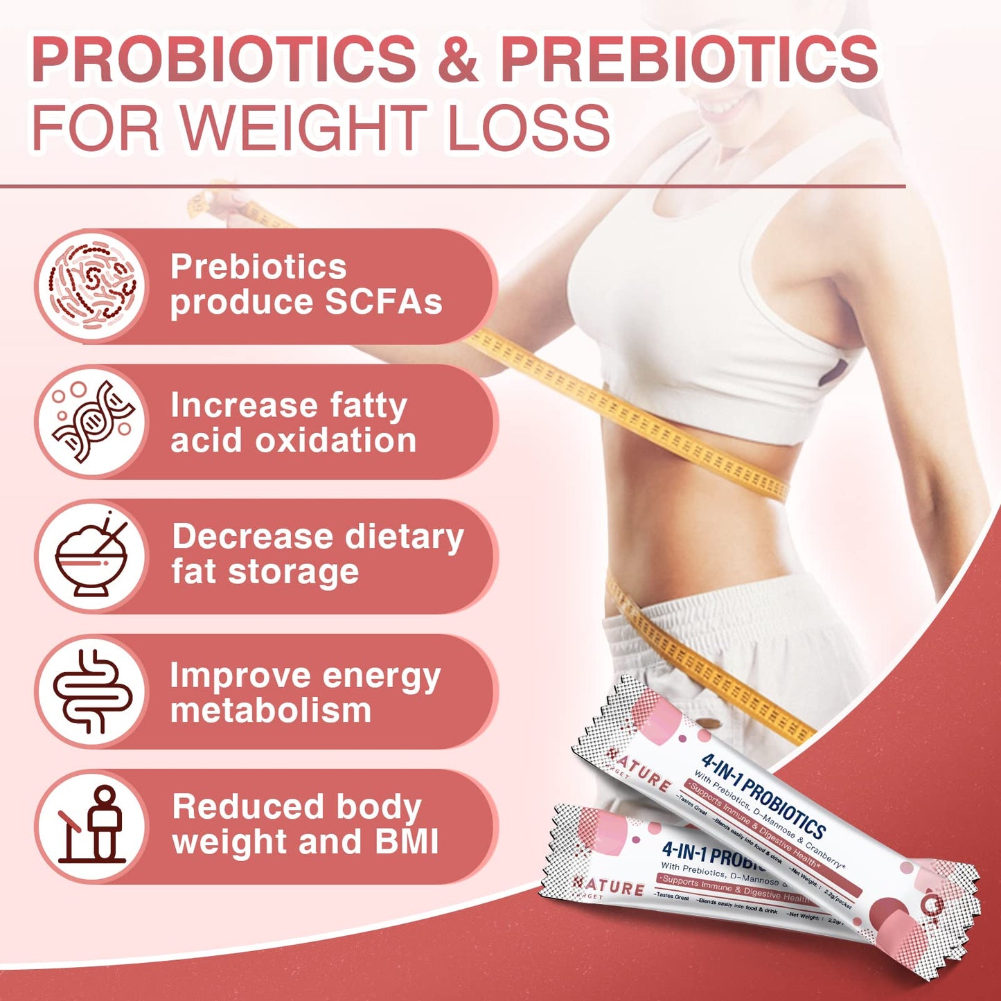 Probiotics-for-Women Prebiotics-and-Probiotics-Powder, 100-Billion-CFUs 45-Day-Supply NATURE TARGETBuy Supplements Australia