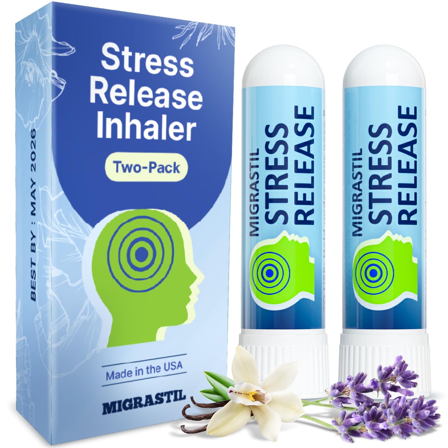 Basic Vigor Migrastil Extra Strength Migraine Stick & Stress Release Inhaler 2-Pack Basic VigorBuy Supplements Australia