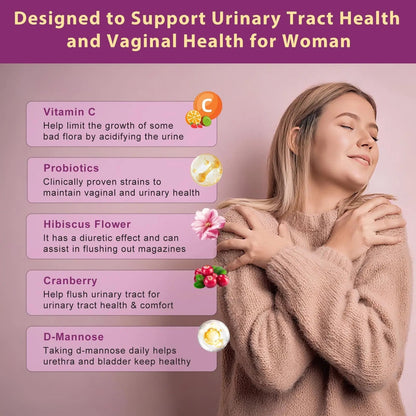 DRFOSTER Urinary Tract Health for Women, Vaginal Probiotics for Women pH Balance with D-Mannose, Cranberry, Probiotics and Prebiotics for Digestive Helath 90 Veggie Capsules DRFOSTERBuy Supplements Australia