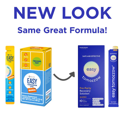 EASY TOMORROW - Natural Energy & Morning Vitality Jelly Stick - Daily Korean Skin Health Supplement & After Drinking Support with DHM & Glutathione - K-Beauty Inspired (Mango Flavor, 10 Sticks) EASY TOMORROWBuy Supplements Australia