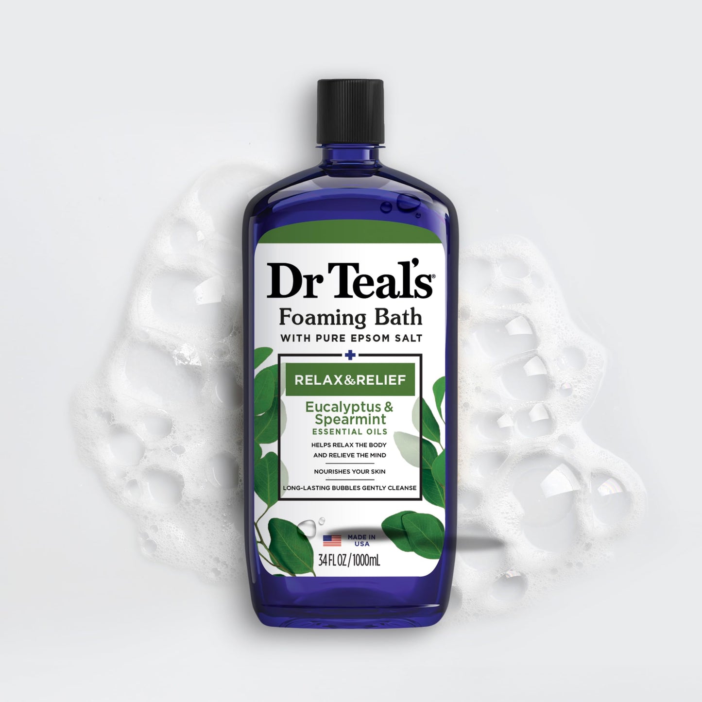 Dr Teal's Foaming Bath with Pure Epsom Salt, Relax & Relief with Eucalyptus & Spearmint Dr Teal'sBuy Supplements Australia