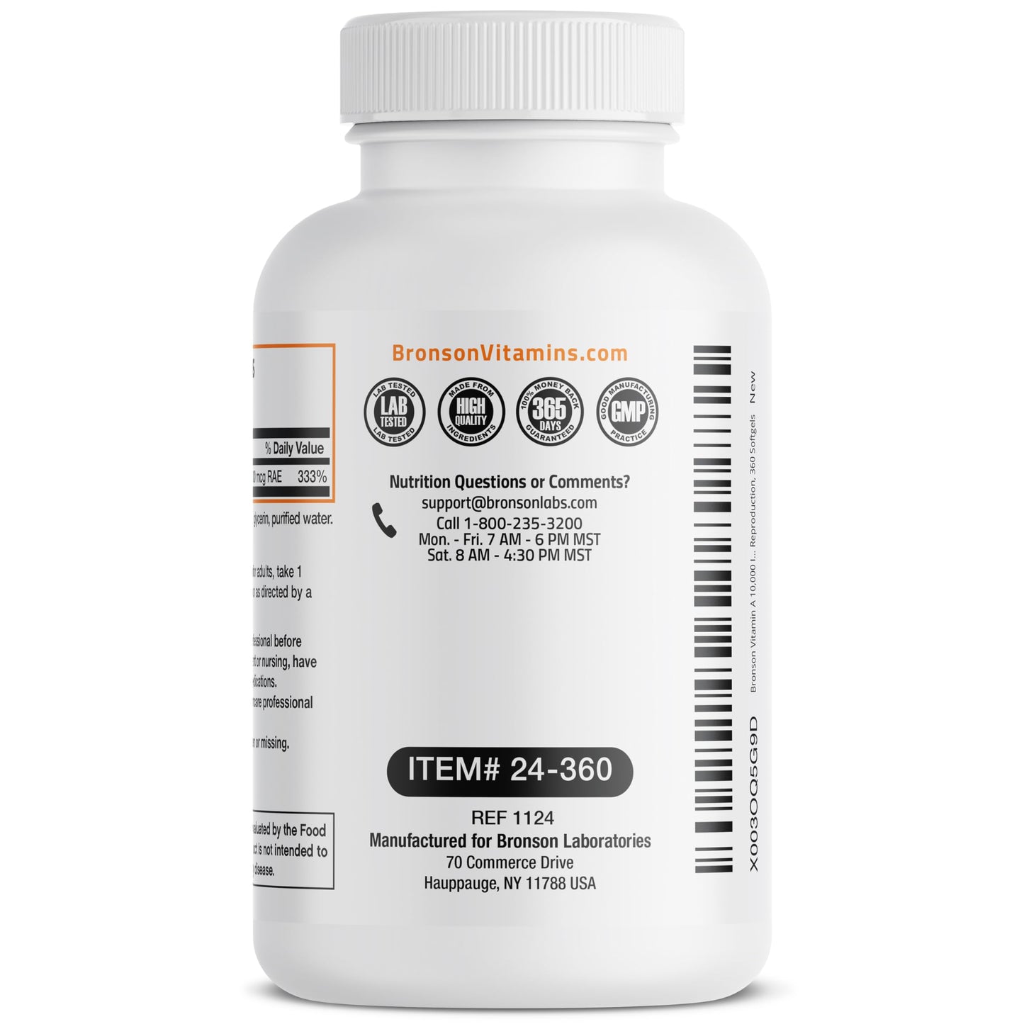 Bronson Vitamin A 10,000 IU Premium Non-GMO Formula Supports Healthy Vision & Immune System and Healthy Growth & Reproduction, 360 Softgels
