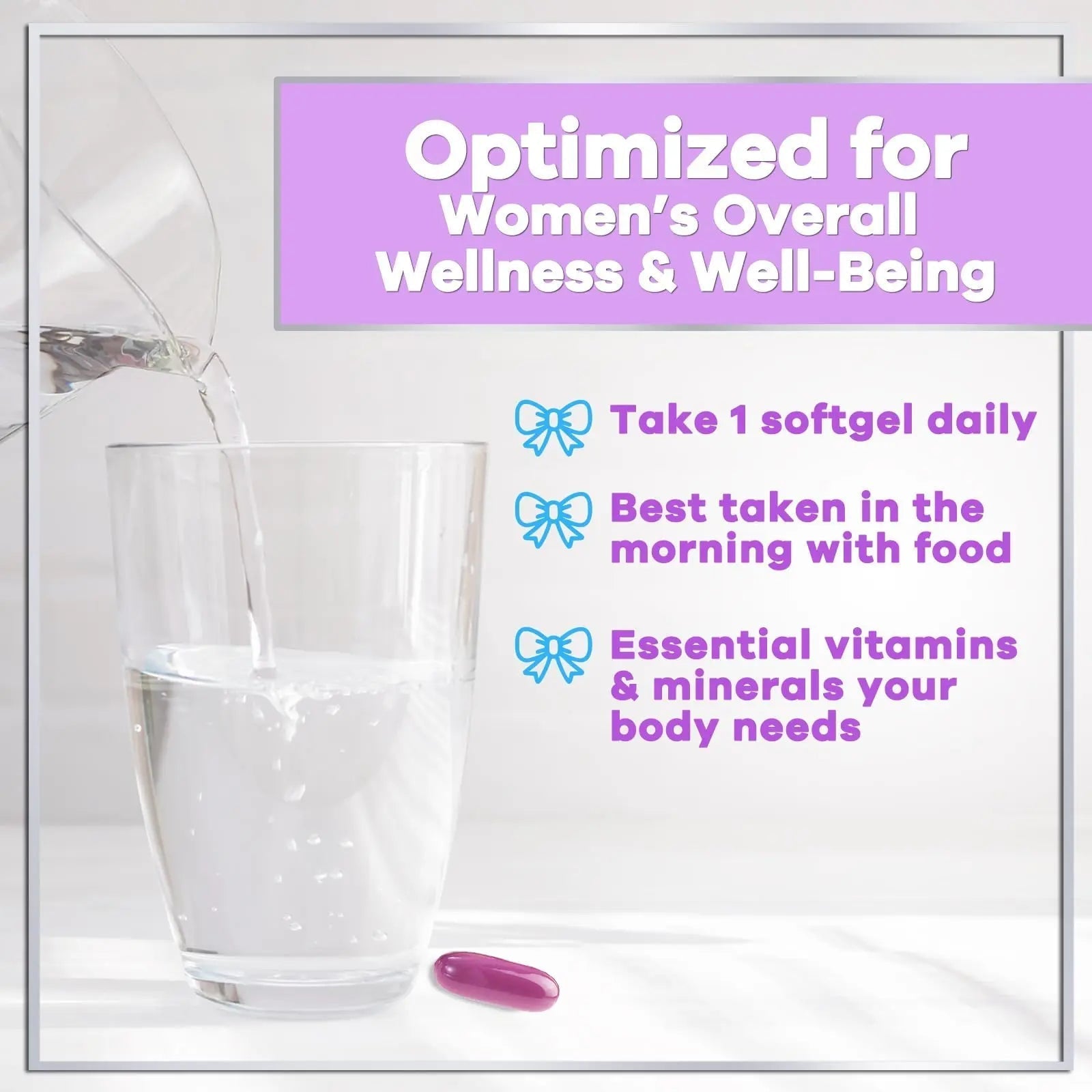 Multivitamin For Women - Complete Daily Woman's Multivitamins with Biotin, Calcium, Folic Acid, Iron, Zinc, Vitamin A, C, D, E & B Vitamins Hello Lovely!Buy Supplements Australia