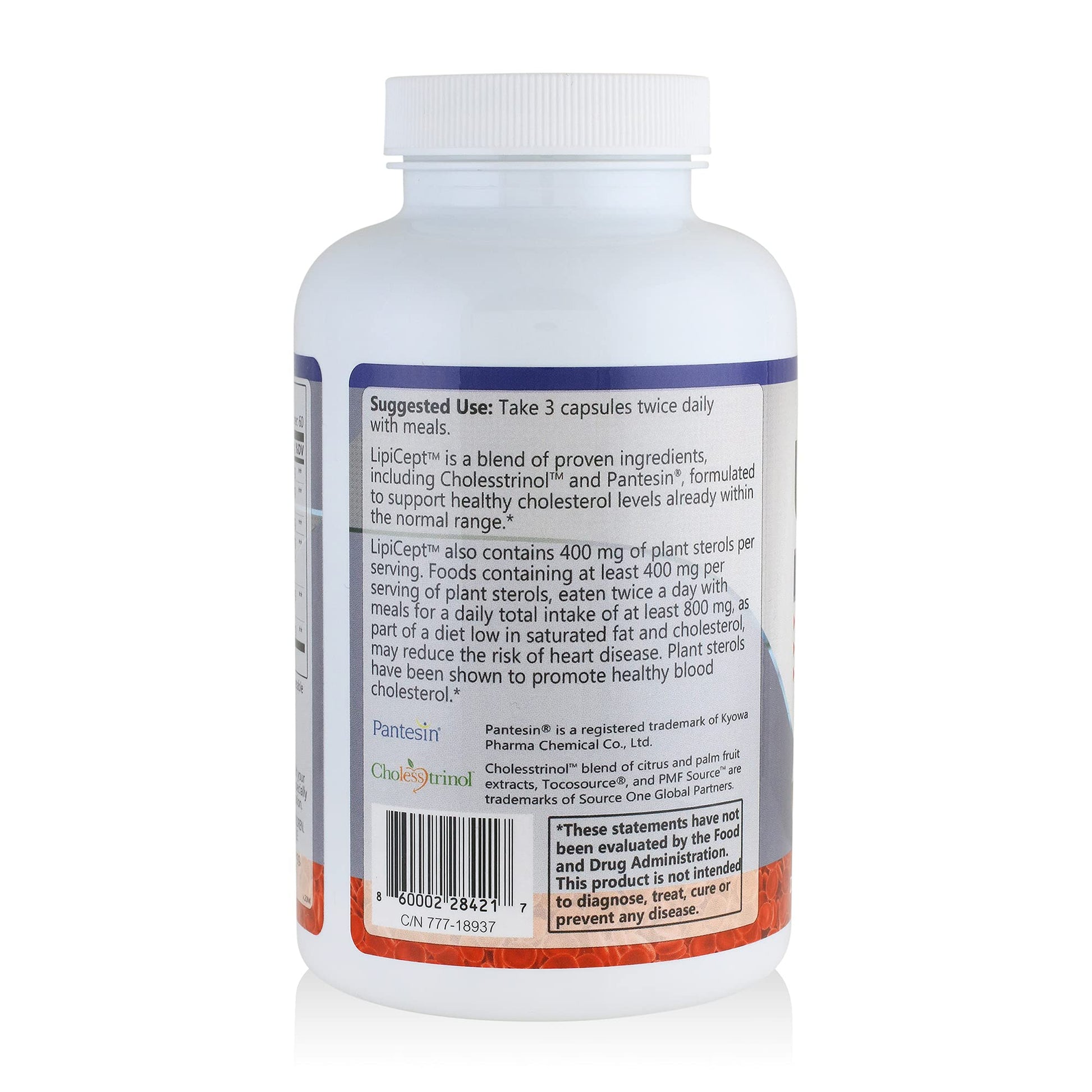 HCP Formulas - LipiCept - Natural Cholesterol Support Formula with Plant Sterols - Maintain Healthy Cholesterol Levels Already Within a Normal Range - Vegetarian - Dietary Supplement - 180 Caps HCP FormulasBuy Supplements Australia