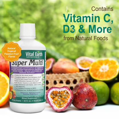 Vital Earth Minerals Detox and Wellness Support – Fulvic Humic Mineral Blend with 70+ Trace Minerals + Super Multi, Liquid Multivitamins, MTHFR Enhancement, 32 OZ Ea Vital Earth MineralsBuy Supplements Australia