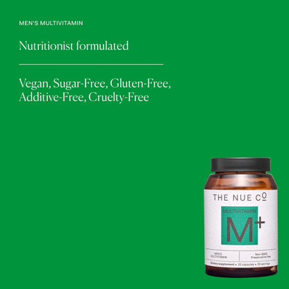 The Nue Co. Men's MULTIVITAMIN Supplement, Supports Energy, Immunity, Focus, Vegan, Gluten Free, 30 Capsules The Nue CoBuy Supplements Australia
