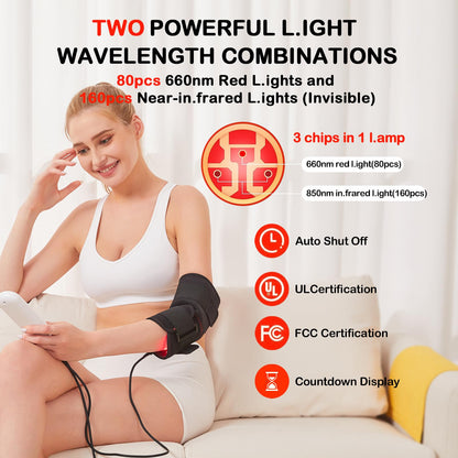 JOBYNA Red and I.nfrared L.ight T.herapy for Elbow Wrap, 850nm Near I.nfrared L.ight & 660nm JOBYNABuy Supplements Australia