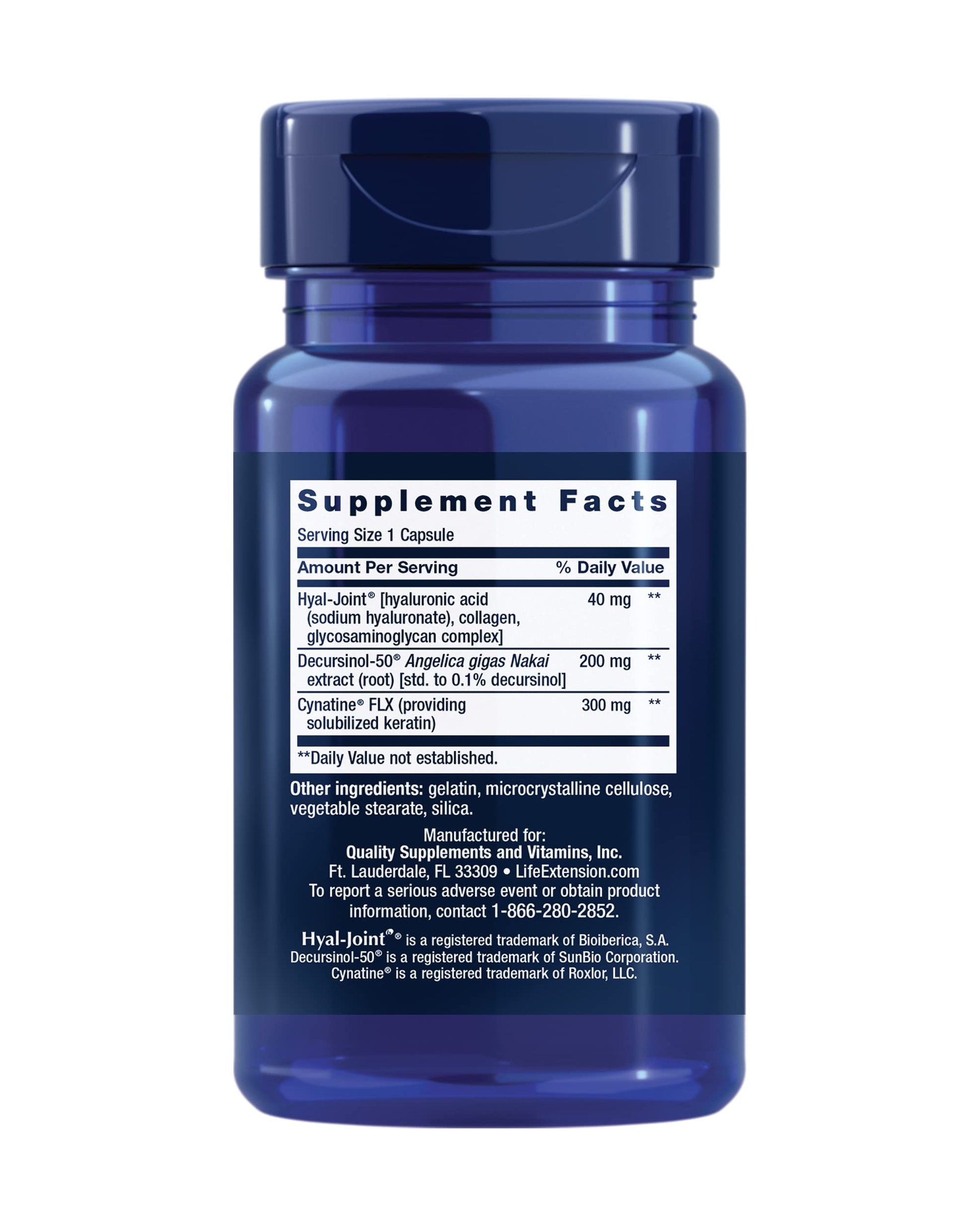 Life Extension Fast-Acting Joint Formula, Keratin, Korean Angelica, hyaluronic Acid, Joint discomfort Relief, Non-GMO, Gluten-Free, 30 Capsules Life ExtensionBuy Supplements Australia