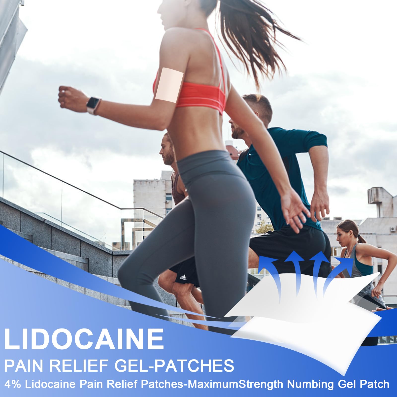 AROSLU Lidocaine Pain Relief Patches Maximum Strength Numbing Gel Patch for Back Knee Neck Shulder Joint Ache Muscle Soreness ICY Compress Topical 20-PCS AROSLUBuy Supplements Australia