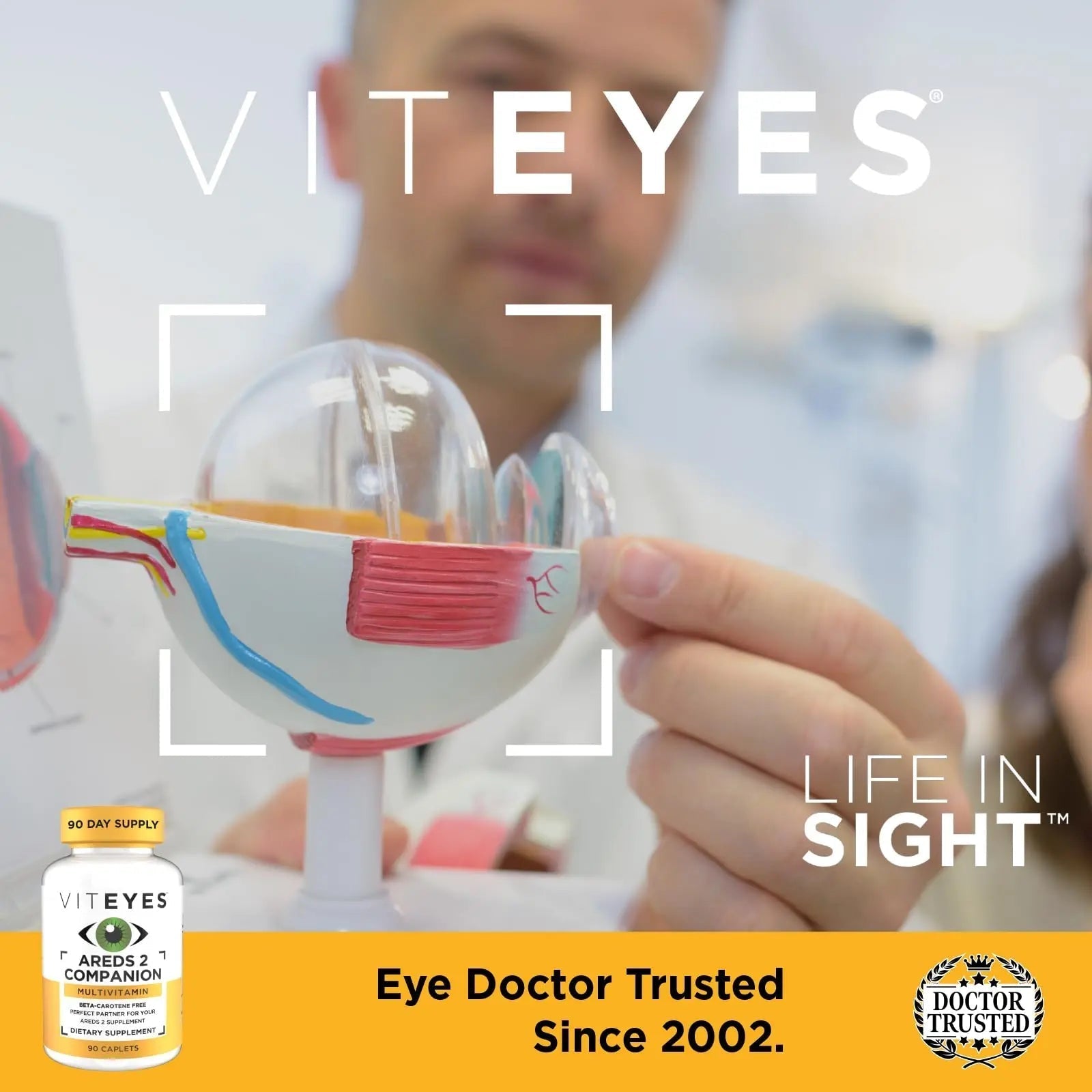 Viteyes Classic AREDS 2 Companion Beta-Carotene Free Multivitamin Supplement, Comprehensive Multivitamin Formula Viteyes