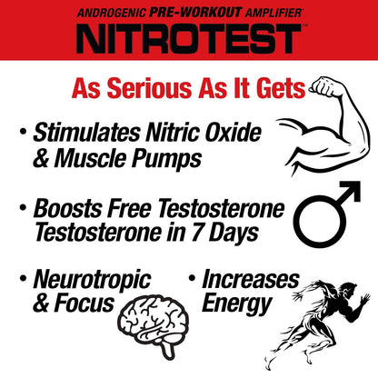 MuscleMeds Nitrotest Pre-Workout Supplement Drink, Boost Nitric Oxide, Testosterone MuscleMedsBuy Supplements Australia
