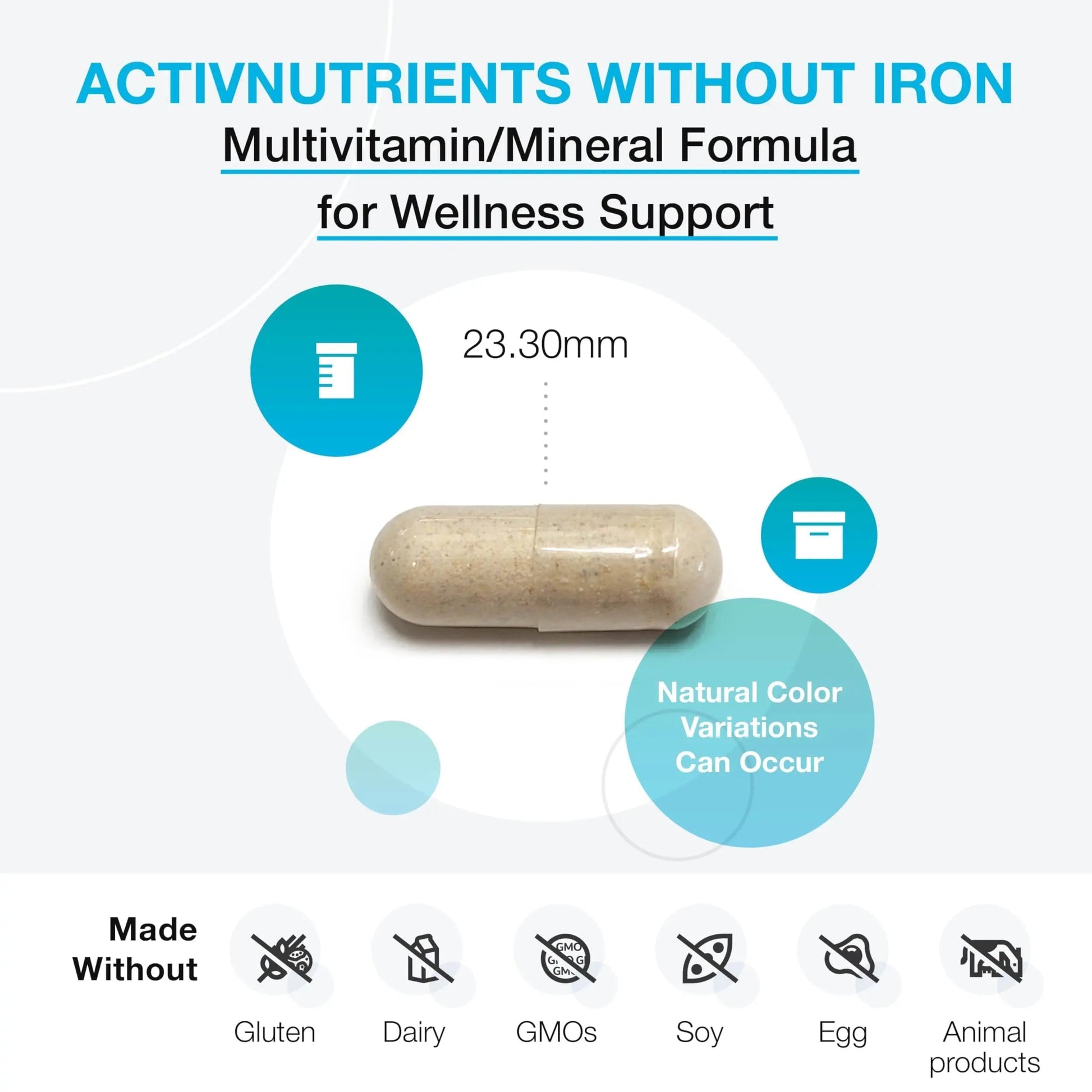 XYMOGEN ActivNutrients Without Iron - Multivitamin Multimineral for Wellness, Immune, Energy and Mood Support XYMOGENBuy Supplements Australia