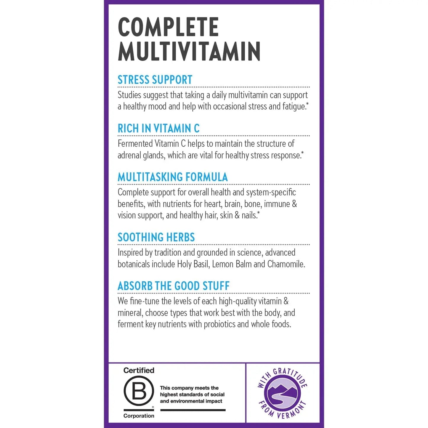 New Chapter Perfect Calm - Daily Multivitamin for Stress & Mood Support with B Vitamins + Holy Basil + Lemon Balm New Chapter