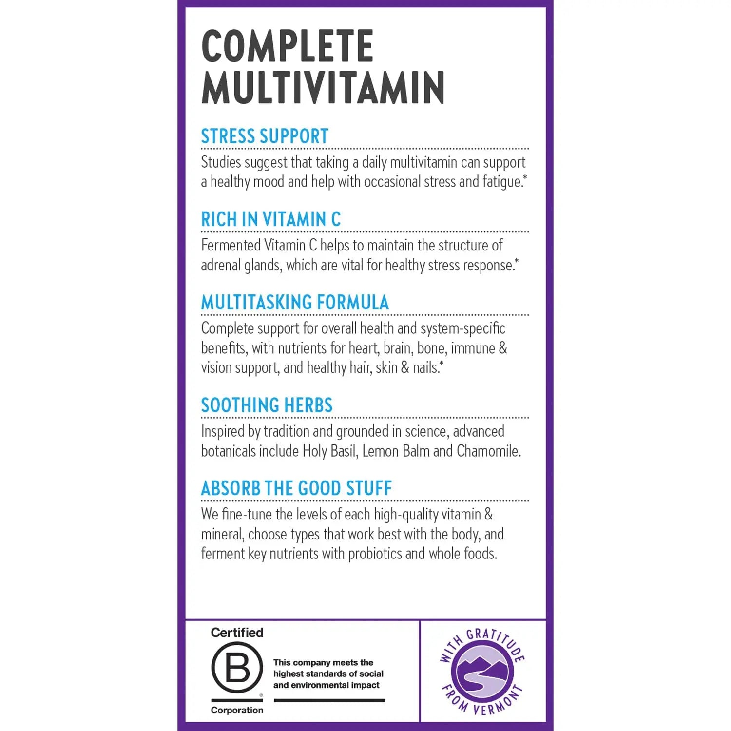 New Chapter Perfect Calm - Daily Multivitamin for Stress & Mood Support with B Vitamins + Holy Basil + Lemon Balm New Chapter