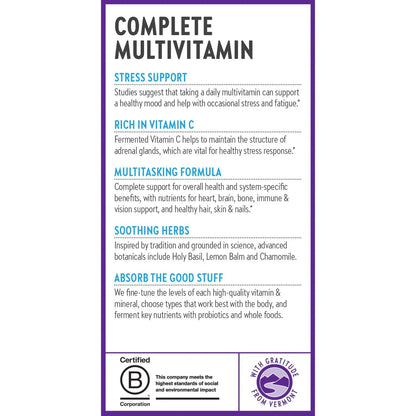 New Chapter Perfect Calm - Daily Multivitamin for Stress & Mood Support with B Vitamins + Holy Basil + Lemon Balm New Chapter