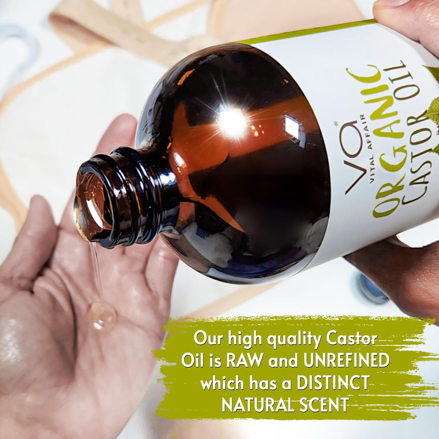 VITAL AFFAIR Castor Oil Organic Cold Pressed Unrefined Glass Bottle- USDA Certified Organic Castor Oil VITAL AFFAIRBuy Supplements Australia