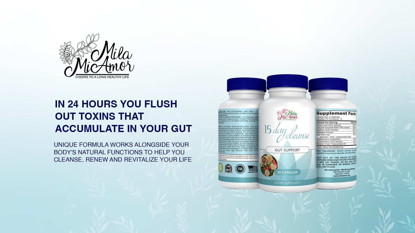 Milamiamor 15 Day Cleanse - Gut and Colon Support | Advanced Gut Cleanse Detox MilamiamorBuy Supplements Australia