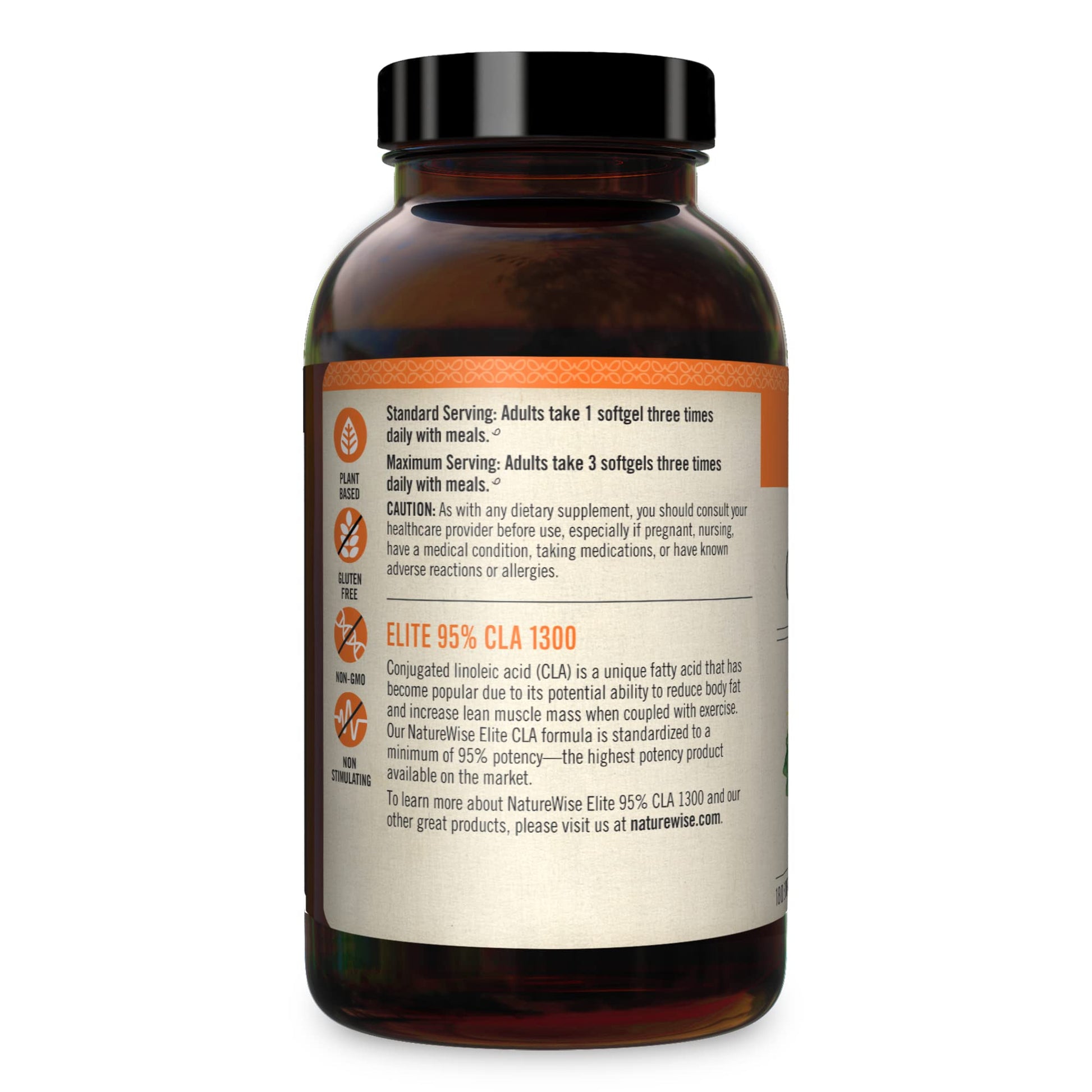 NatureWise Elite CLA 1300 Maximum Potency, 95% CLA Safflower Oil Workout Supplement NatureWiseBuy Supplements Australia