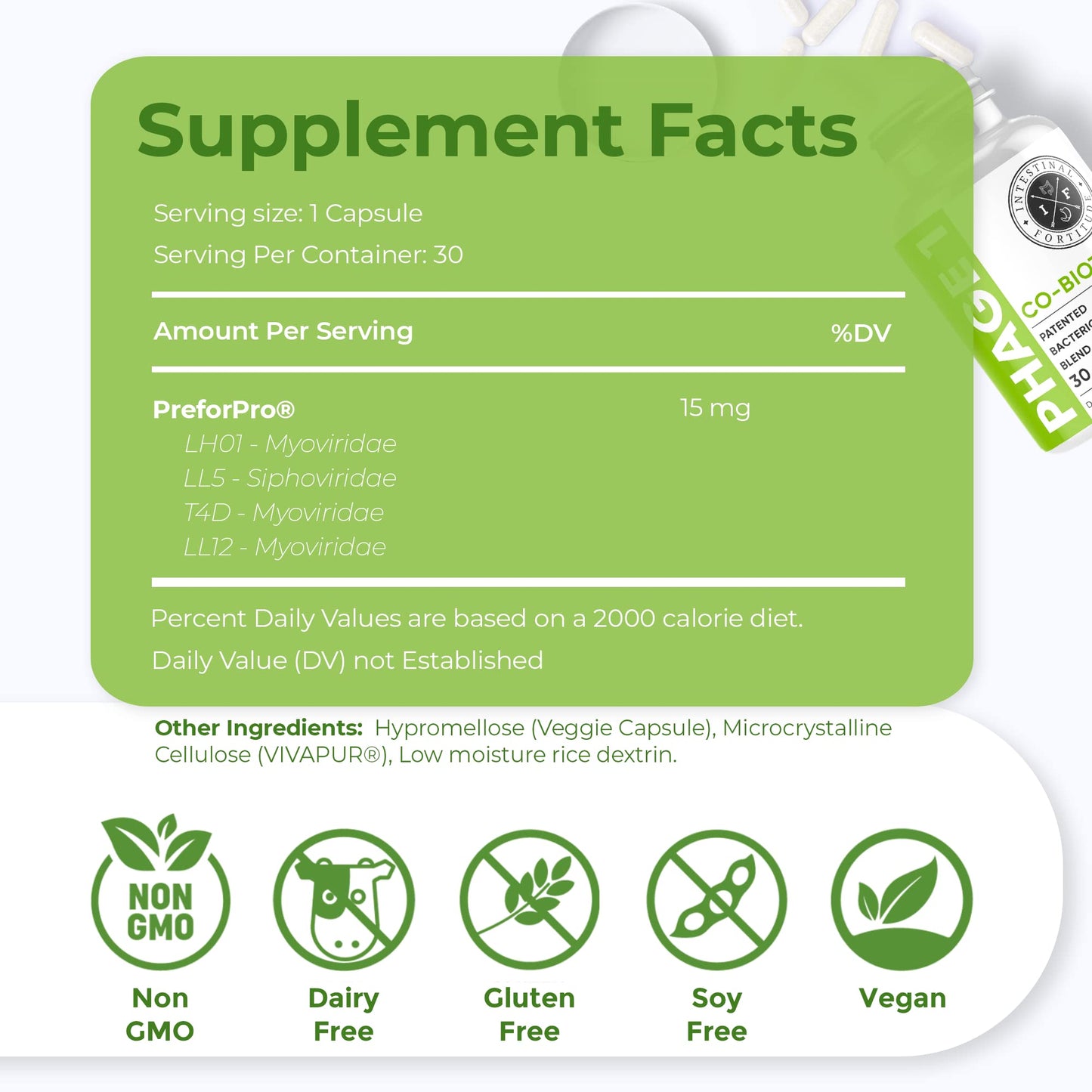 Intestinal Fortitude Phage 1 - Ultimate Gut Health Supplement, Total Restore Intestinal Defense, Patented Bacteriophage Blend for Gut Support, Digestive & Immune System Health, Destroy Bad Bacteria Intestinal FortitudeBuy Supplements Australia