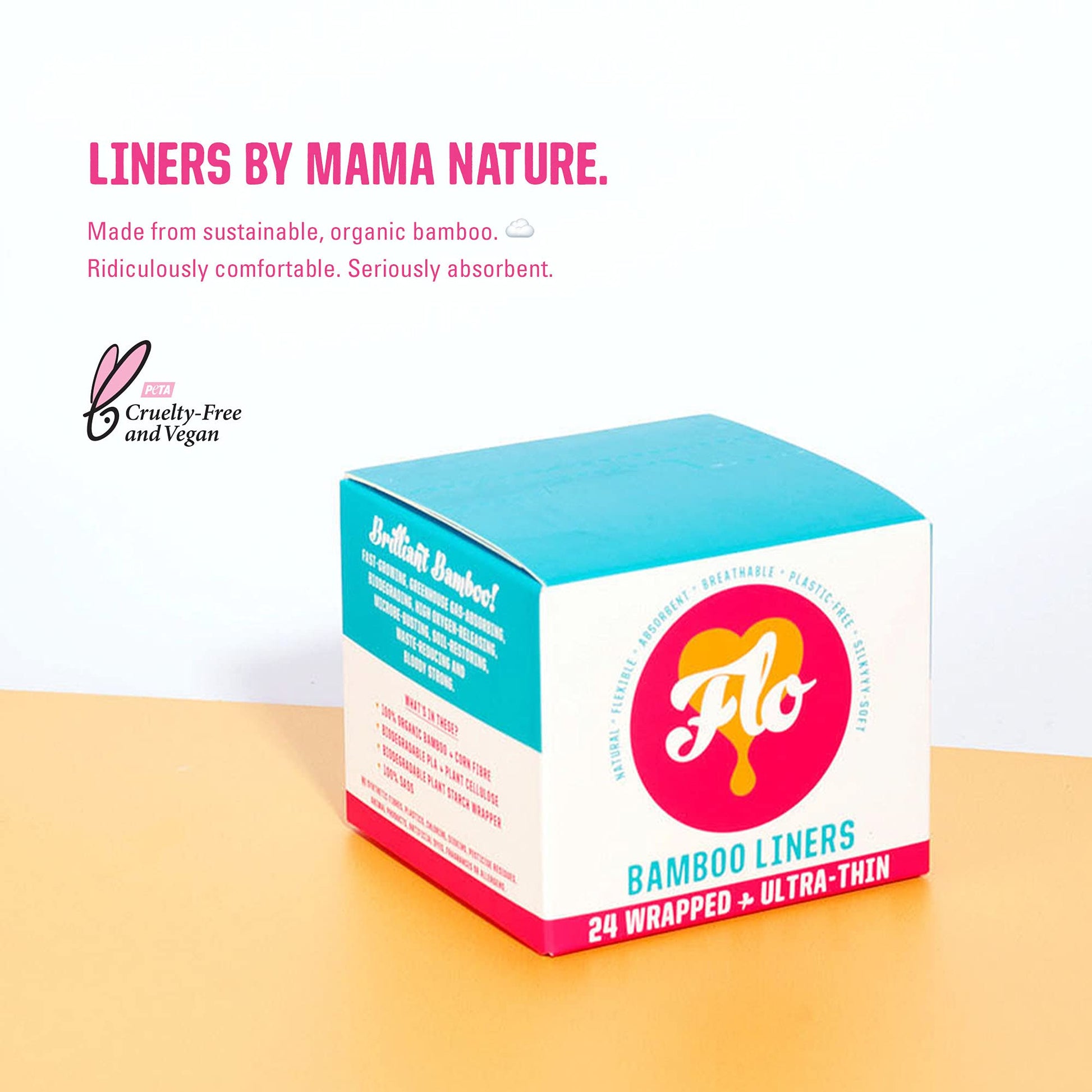 FLO - Organic Bamboo Daily Panty Liners, Plant-Based Cotton, Biodegradable FLOBuy Supplements Australia