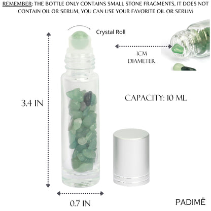 Padime 2 pcs | Premium Set | Real Jade Gua Sha Tool for Facial Skin Care + Glass Bottle for Your Oil PadimëBuy Supplements Australia