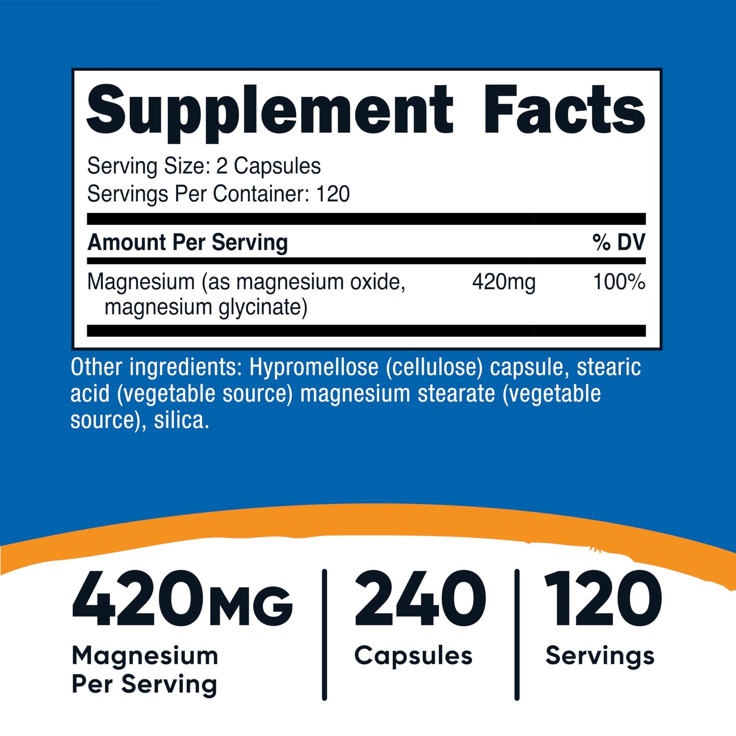 Nutricost Magnesium+ Extra Strength 420mg, 240 Capsules - 120 Servings. Magnesium Oxide and Glycinate - Non-GMO, Gluten Free, Vegan Friendly NutricostBuy Supplements Australia
