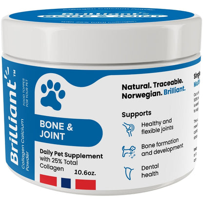 Hofseth BioCare Brilliant Bone & Joint Supplement for Dogs - High Strength Calcium & Collagen Powder for Joint & Hip Support, Essential Supplement for Dog’s of All Ages - 10.6 Oz Hofseth BioCareBuy Supplements Australia
