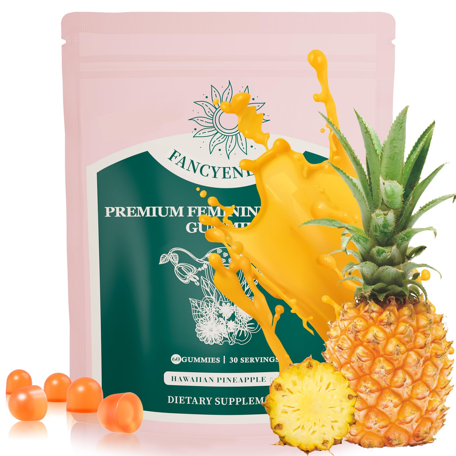 Shytrouy Premium Feminine Balance Gummies for Women, Vaginal Probiotics - pH Balance & Immune Defense Support for Feminine Health, Hawaiian Pineapple Flavor - 60 Count ShytrouyBuy Supplements Australia
