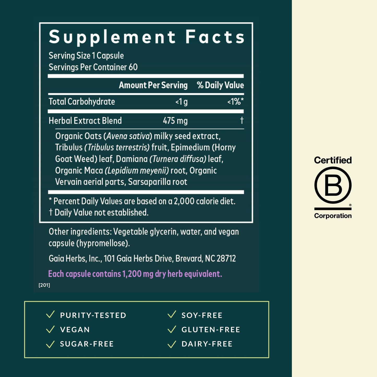 Gaia Herbs Womens Libido - Supports Energy to Maintain Healthy Libido* - with Tribulus & Horny Goat Weed - 60 Vegan Liquid Phyto-Caps (60 Servings) Gaia HerbsBuy Supplements Australia