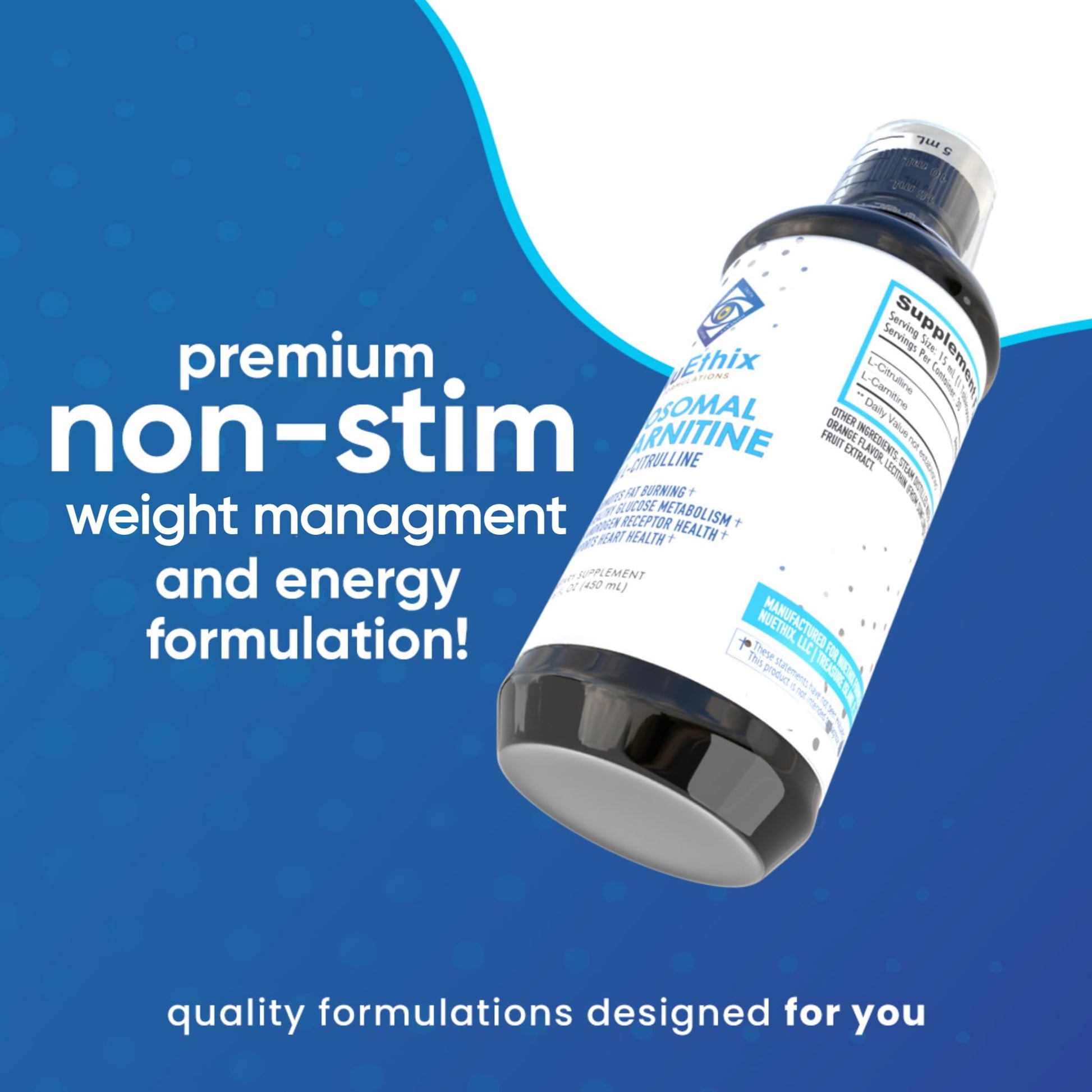 NuEthix Formulations Lipsomal L-Carnitine Supplement 600mg with L-Citrulline 1000mg NuEthix FormulationsBuy Supplements Australia