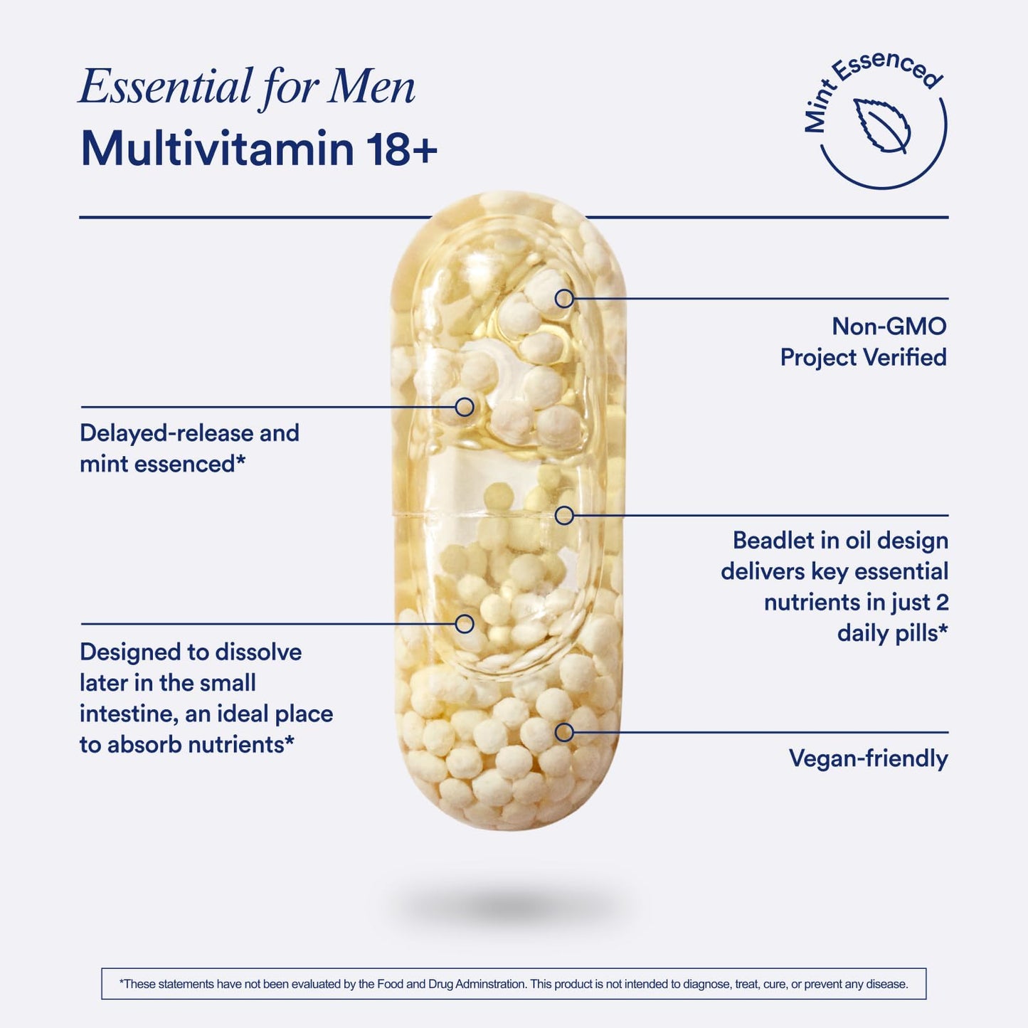 Ritual Multivitamin for Men 18+ with Zinc, Vitamin A and D3 for Immune Function Support*, Omega-3 DHA, B12, K2, Gluten Free RitualBuy Supplements Australia
