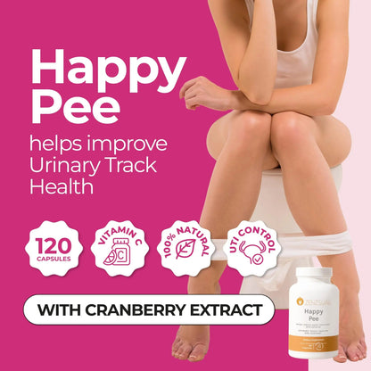 ZENZSUAL Happy Pee, 120 Capsules – Urinary Tract Support & Bladder Health Supplement with Cranberry, D-Mannose, Vitamin C and Oregano for Women and Men – Healthy Flow, Comfort & Fluid Balance ZENZSUALBuy Supplements Australia