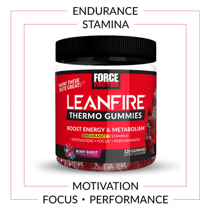 Force Factor LeanFire Thermo Gummies with B12 Vitamins, Caffeine, & Green Coffee Bean Force FactorBuy Supplements Australia