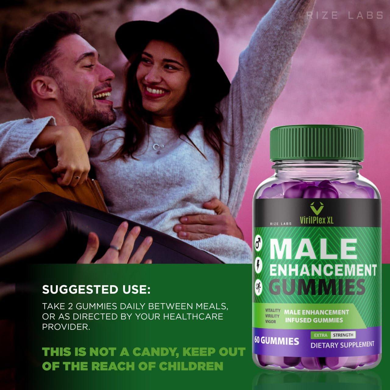 VirilPlex XL Male Performance Gummies, Premium Formula for Health and Wellbeing, VirilPlex XL for Men Gummys to Deliver Peak Performance Benefits, VirilPlexXL Gomitas (60 Gummies) rize labsBuy Supplements Australia