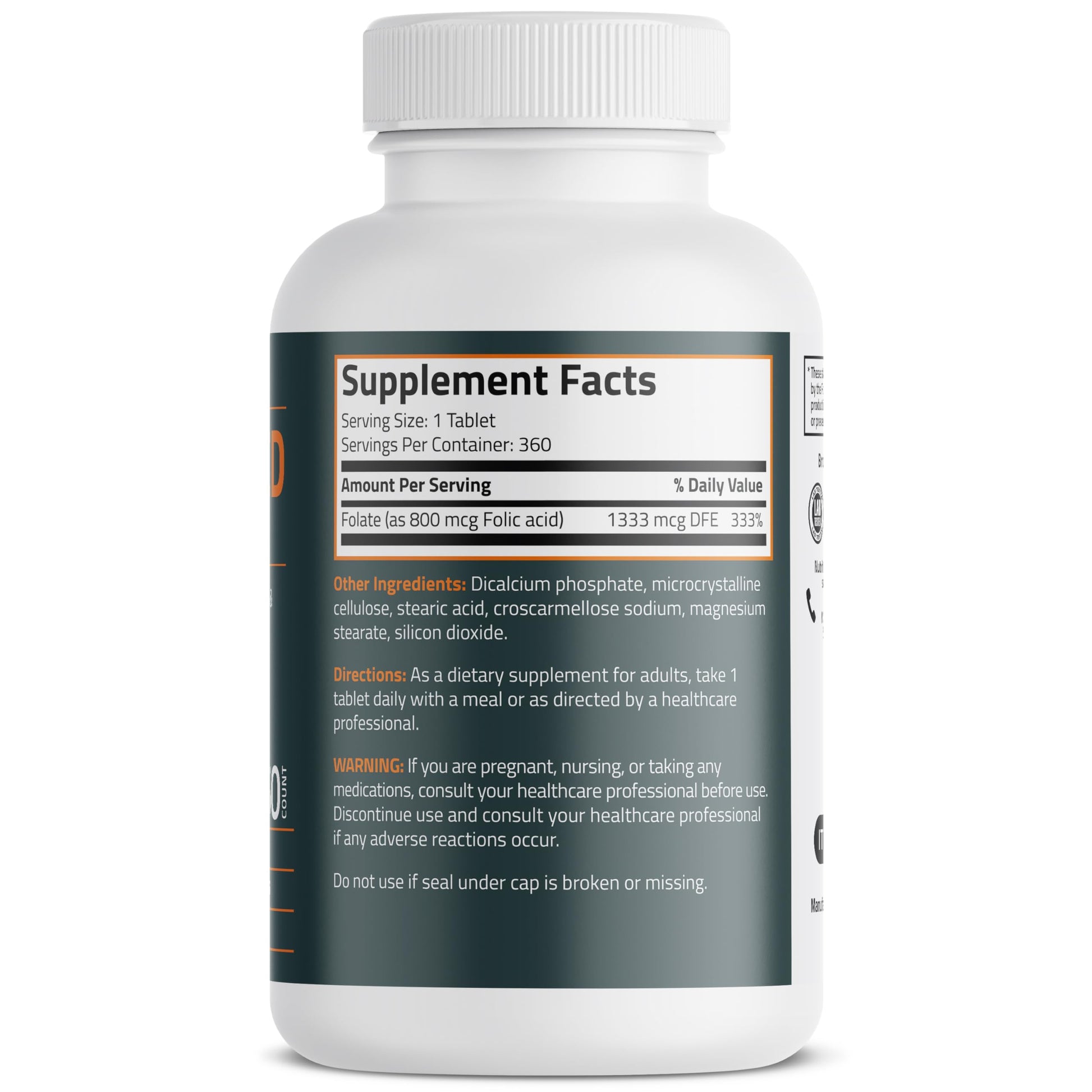 Bronson Folic Acid 800 MCG Supports Prenatal Development, 1 Year Supply, Non-GMO BronsonBuy Supplements Australia