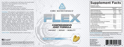 Core Nutritionals Flex Comprehensive Joint Formula | Promotes Healthy Tendons, Ligaments, & Cartilage | Improve Mobility | Antioxidants for Recovery | 240 Tablets Core NutritionalsBuy Supplements Australia