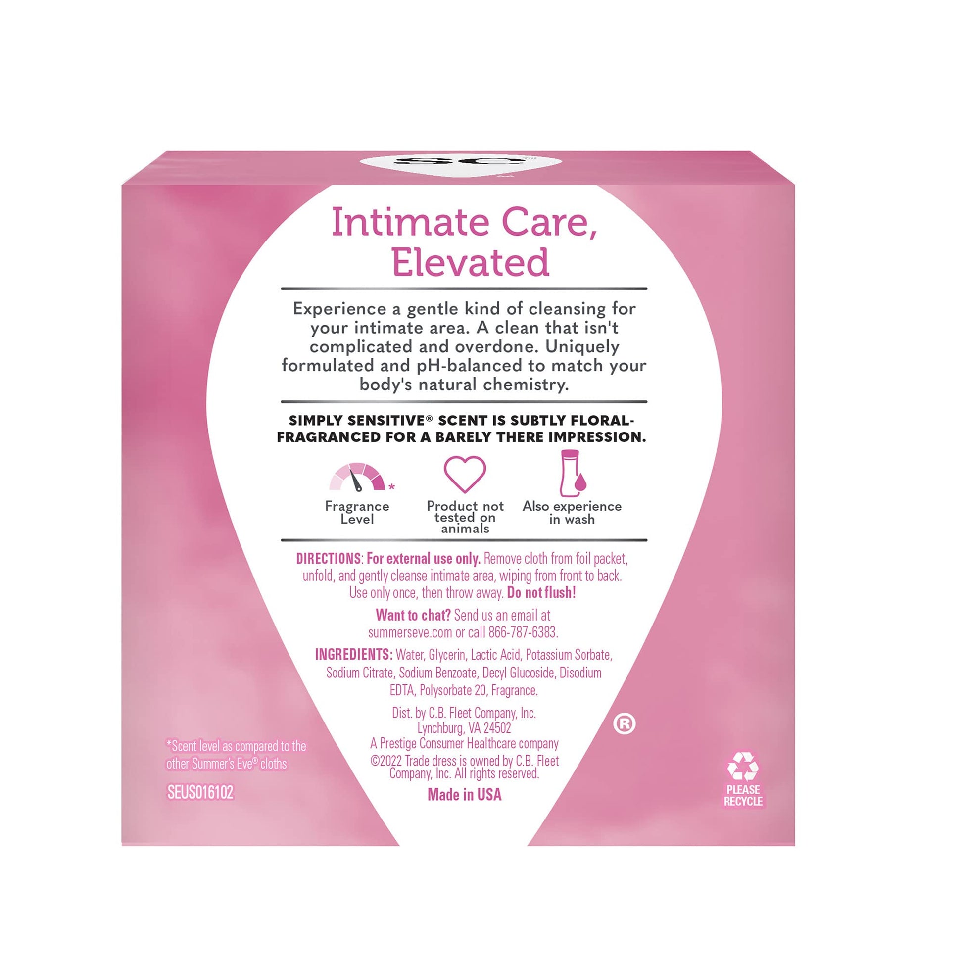 Summer's Eve Feminine Cleansing Wipes, Simply Sensitive, 16 Count, 3 Pack Summer's EveBuy Supplements Australia