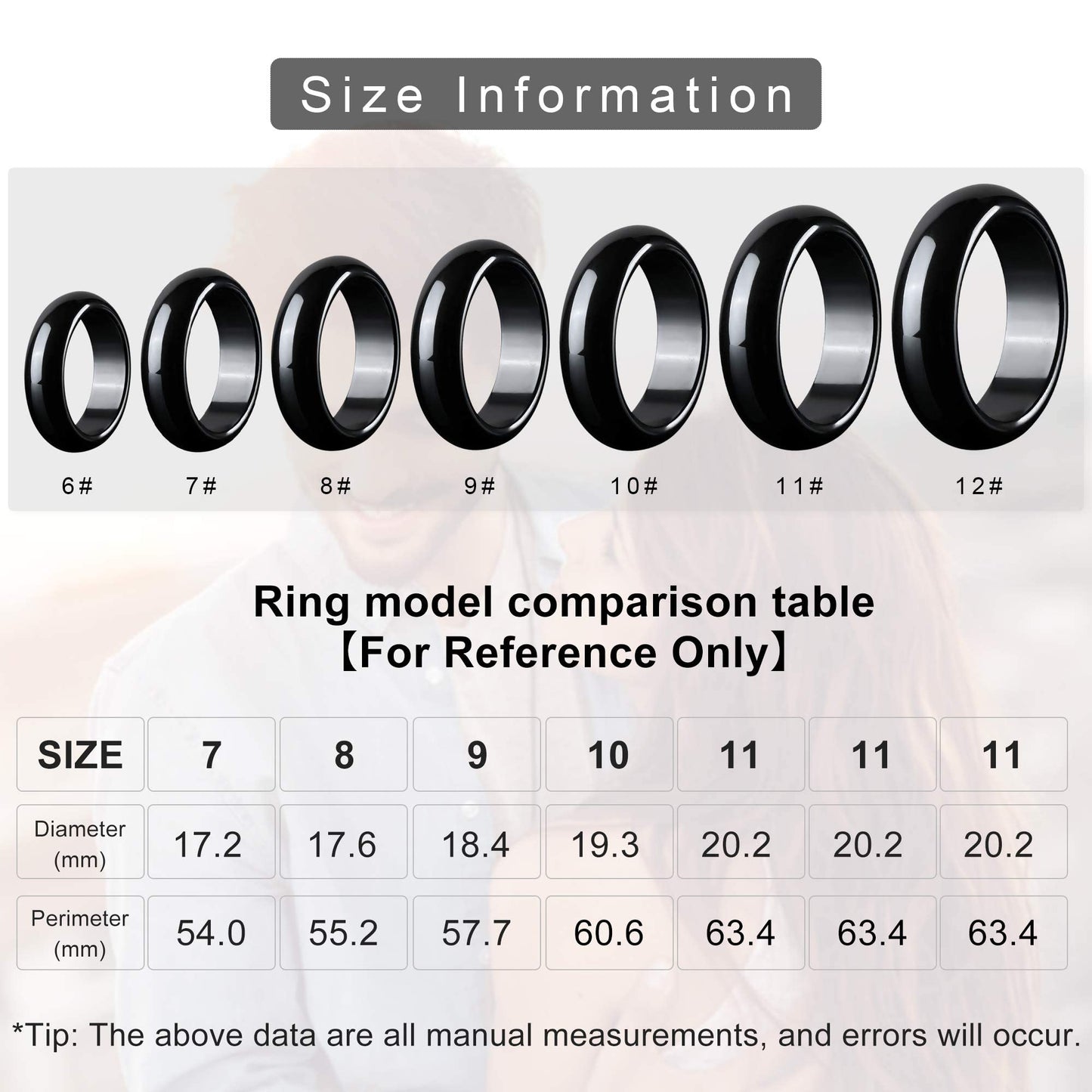 2PCS Genuine Hematite Ring for Women Men Unisex, Black Hematite Stone Ring Anxiety Balance YhluckBuy Supplements Australia