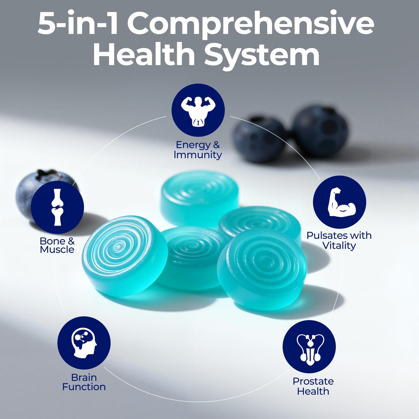 Mens Multivitamin Gummies for Men Daily - Zero Sugar Adult Gummy Vitamins with Saw Palmetto, Omega 3 DHA EPA, Probiotics 5B CFU, CoQ10, Turmeric Ginger for Prostate, Heart, Brain & Energy Support UtcilsBuy Supplements Australia